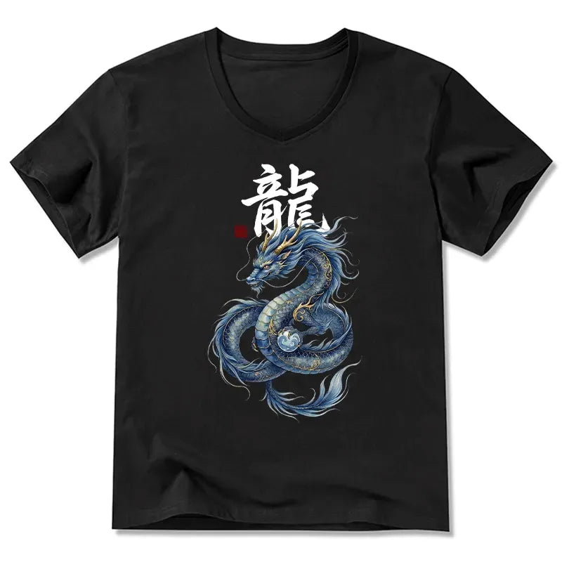 Japanese Dragon V-Neck Gift Idea