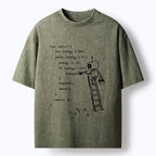 Kyoto-Lion Code Programmer Robot Washed T-Shirt