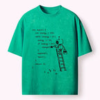 Kyoto-Lion Code Programmer Robot Washed T-Shirt