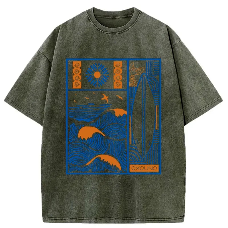 Japanese Minimalist Art Washed T-Shirt