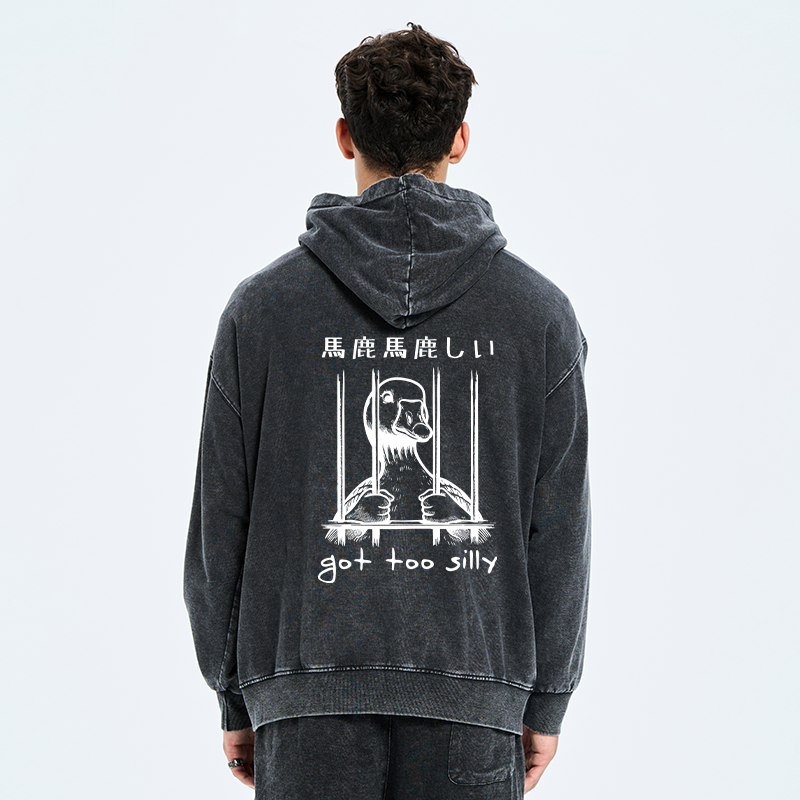 Washed streetwear hoodie for daily wear