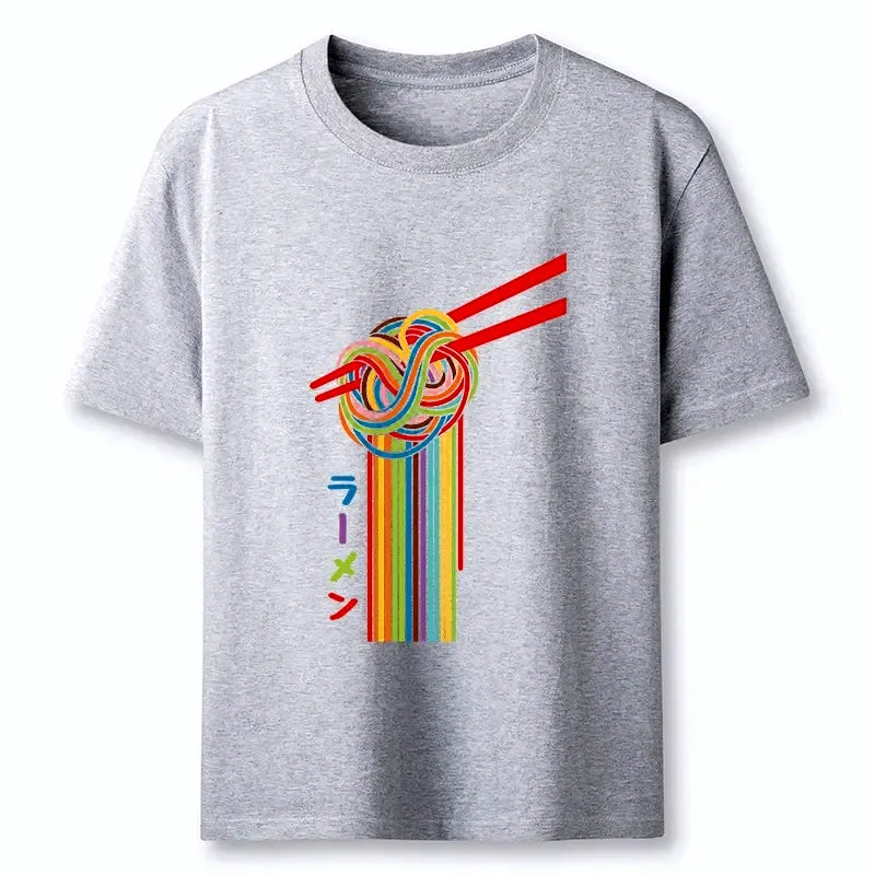 Kyoto Lion Red Chopsticks Tee for Daily Wear
