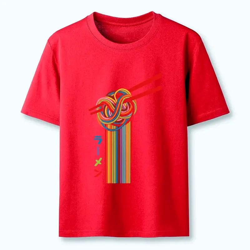 Kyoto-Lion Colorful Noodles On Red Chopsticks Classic T-Shirt
