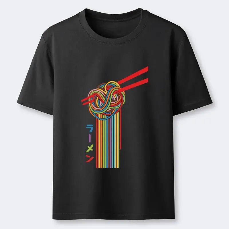 Colorful Japanese Noodle T-Shirt Trendy