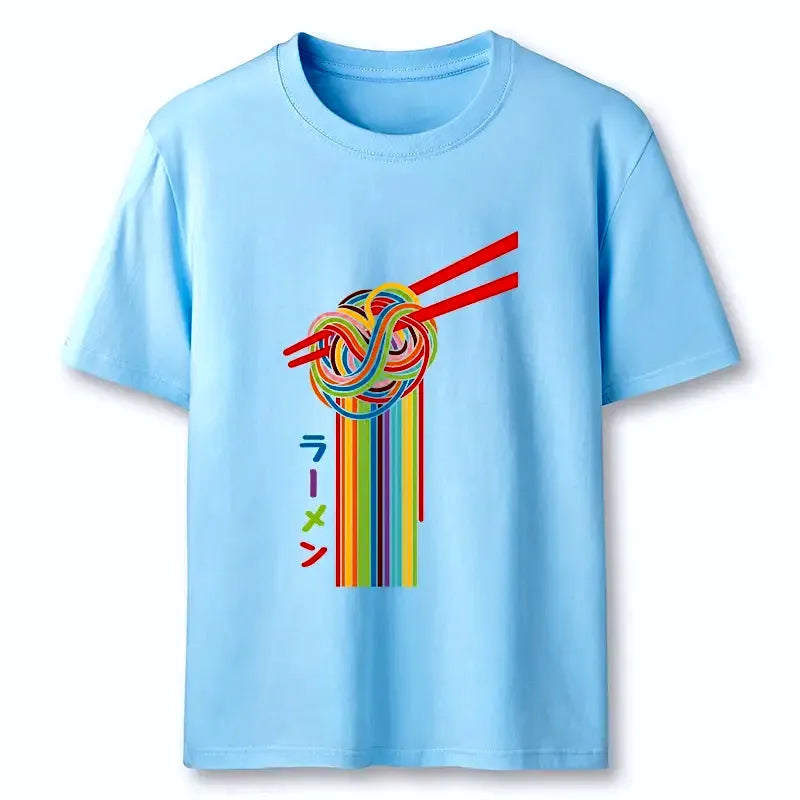 Kyoto-Lion Colorful Noodles On Red Chopsticks Classic T-Shirt