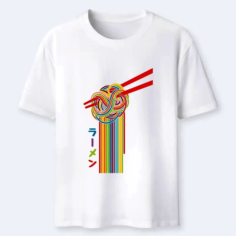 Colorful Japanese Noodle T-Shirt Trendy
