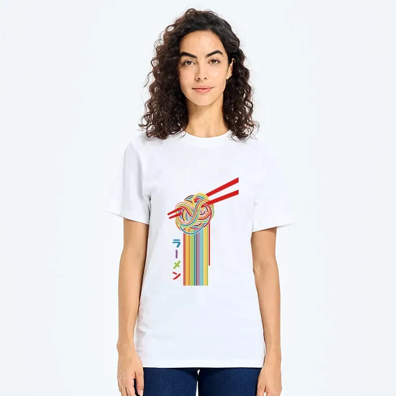 Kyoto Lion Red Chopsticks Tee for Daily Wear