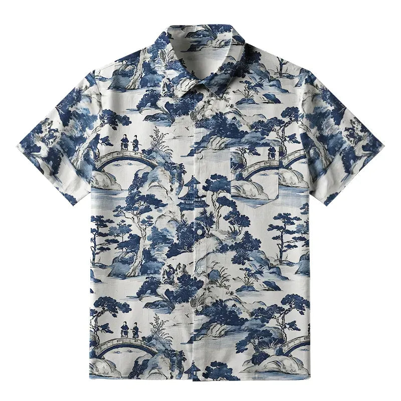 Kyoto Lion Japanese Button-up Shirt