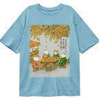 Kyoto-Lion Cats Drinking Tea Under The Tree Classic T-Shirt