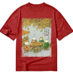 Kyoto-Lion Cats Drinking Tea Under The Tree Classic T-Shirt