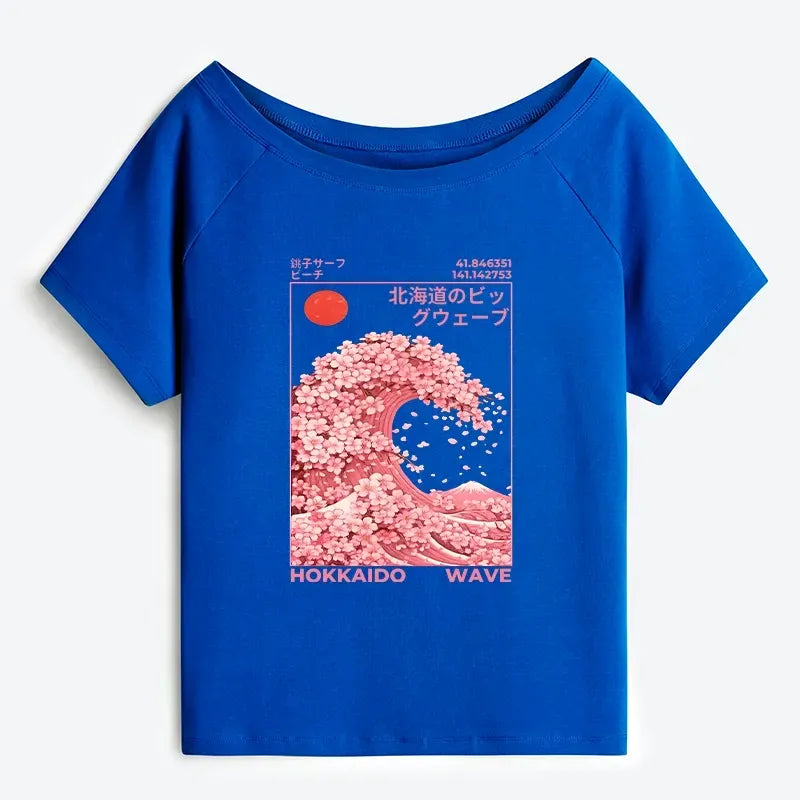 Best Seller Japanese Off Shoulder T-Shirt