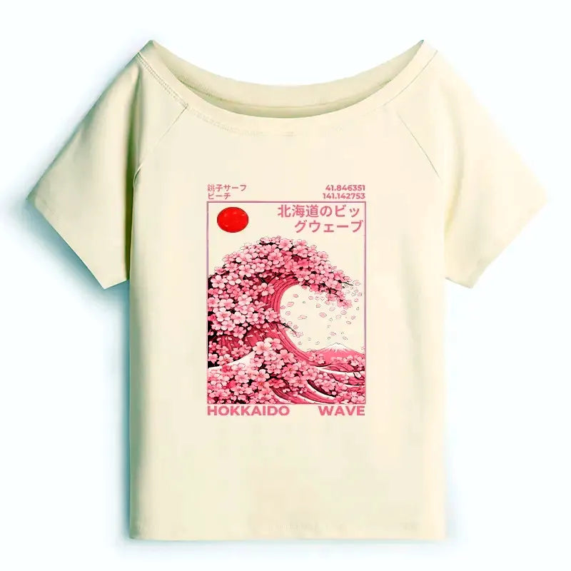 Trendy Sakura T-Shirt for Summer Vacation