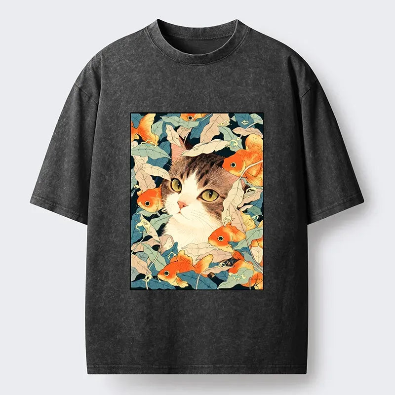 Vintage Goldfish Washed T-Shirt On Sale