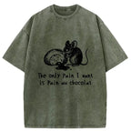 Kyoto-Lion Chocolat Chocolate Bread Washed T-Shirt