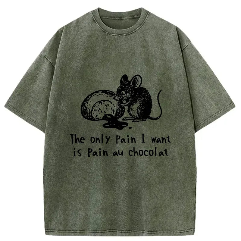Kyoto-Lion Chocolat Chocolate Bread Washed T-Shirt