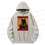 Kyoto-Lion More Espresso Less Depresso Cat Washed Hoodie