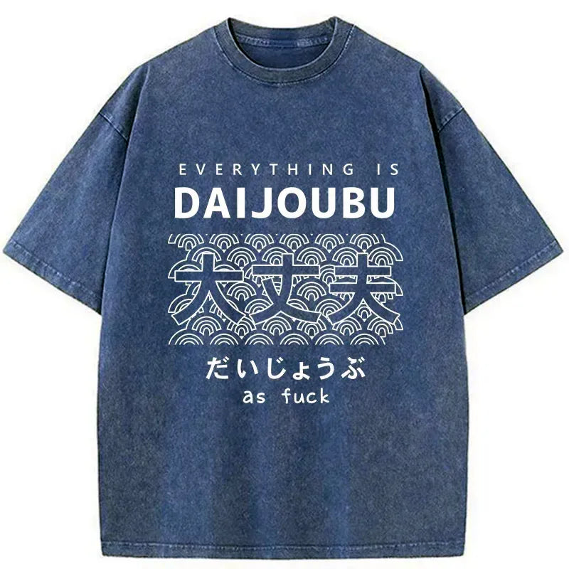 Vintage Japanese culture t-shirt for summer