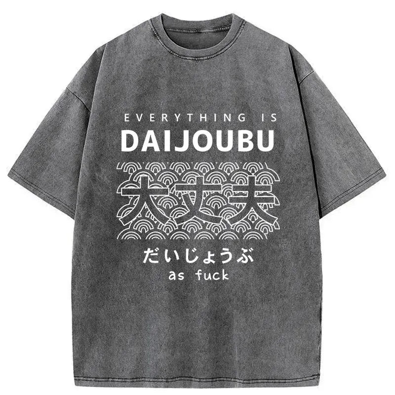 Japanese washed t-shirt for everyday wear