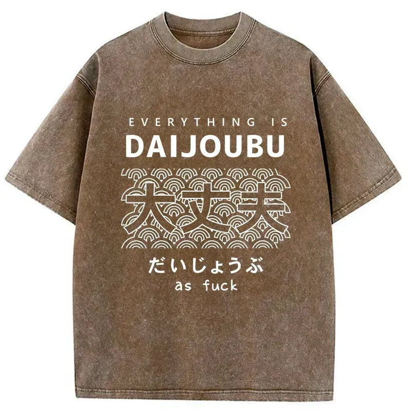 Japanese washed t-shirt for everyday wear