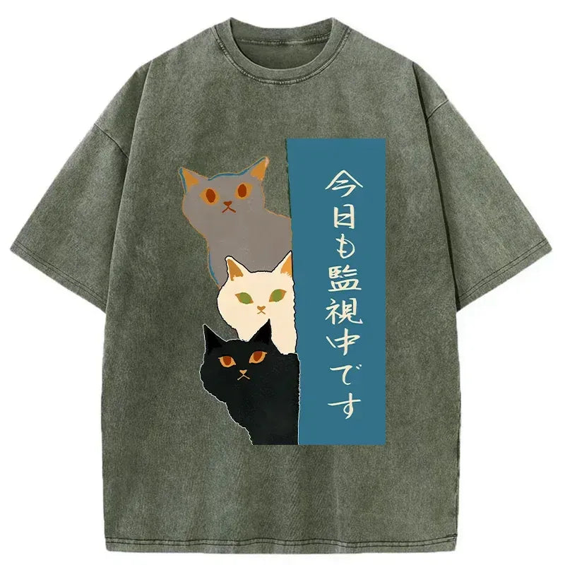 Japanese Cat T-Shirt Gift for Him