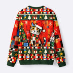 Kyoto-Lion Meme Art Cat Fuzzy Christmas Ugly Sweatshirt