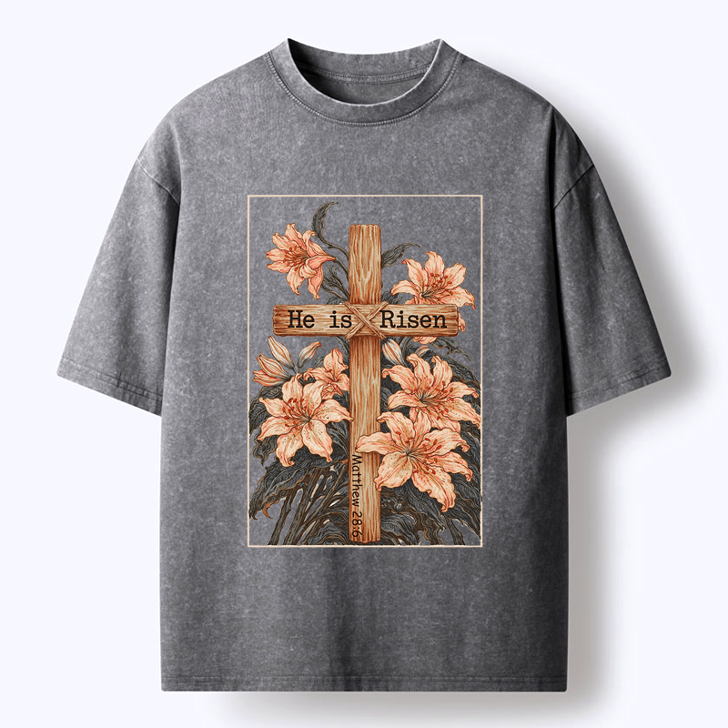 Kyoto-Lion The Resurrection Lily Washed T-Shirt