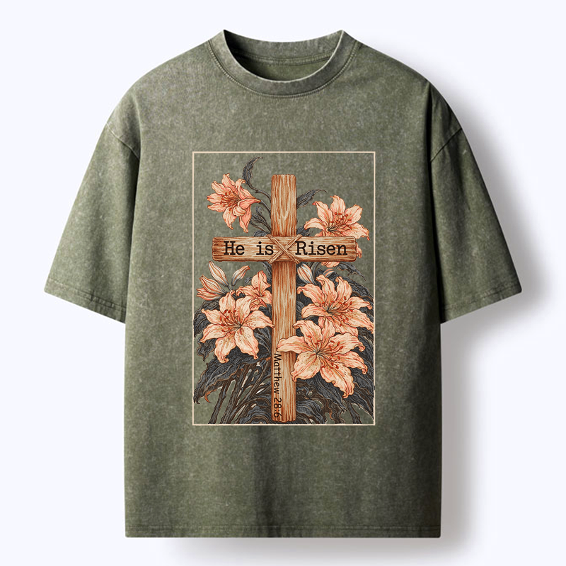 Kyoto-Lion The Resurrection Lily Washed T-Shirt