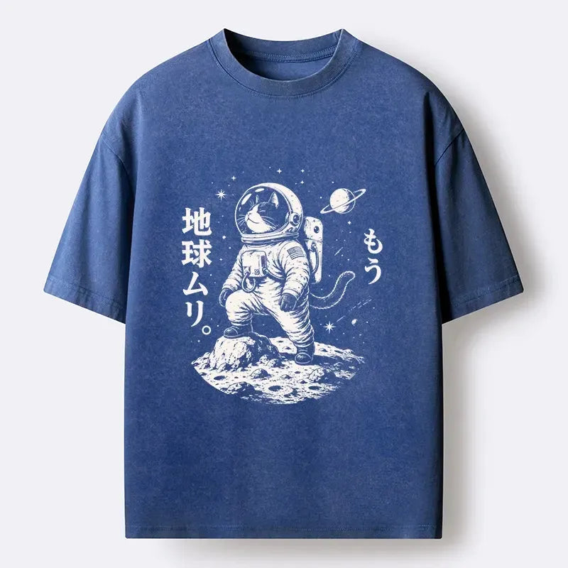Space Cat T-Shirt for Daily Wear