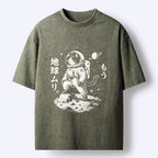 Japanese Space Cat Art T-Shirt