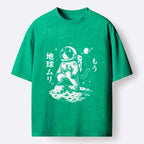 Japanese Space Cat Art T-Shirt