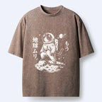 Japanese Space Cat Art T-Shirt