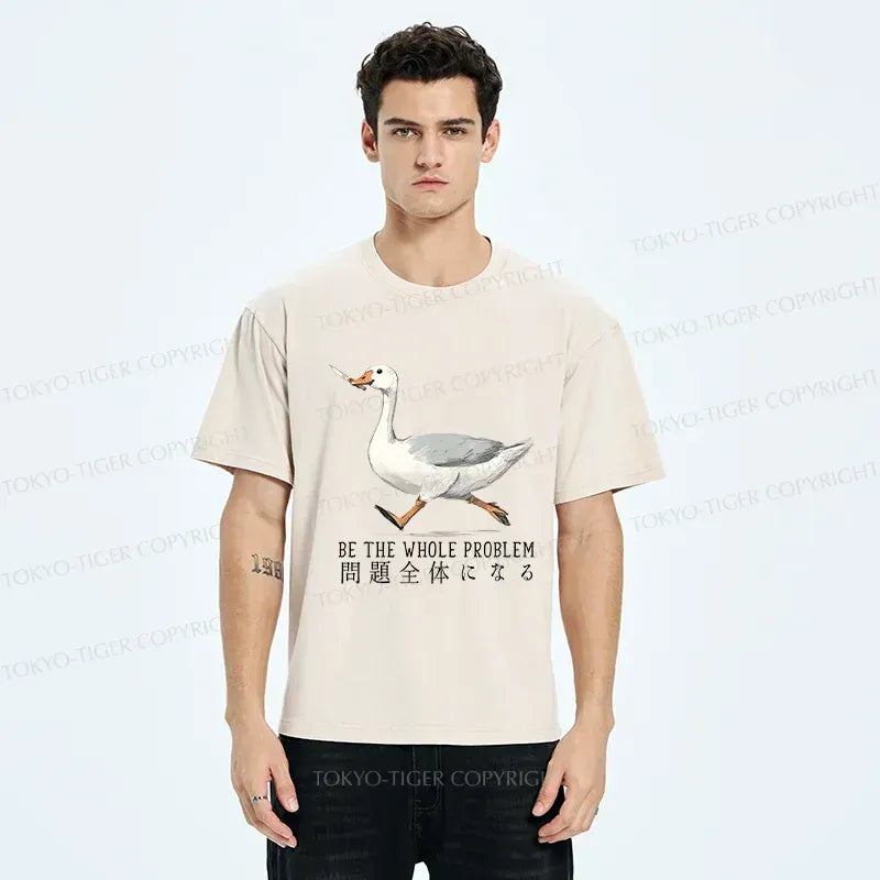 Kyoto-Lion Running Stupid Goose Washed T-Shirt
