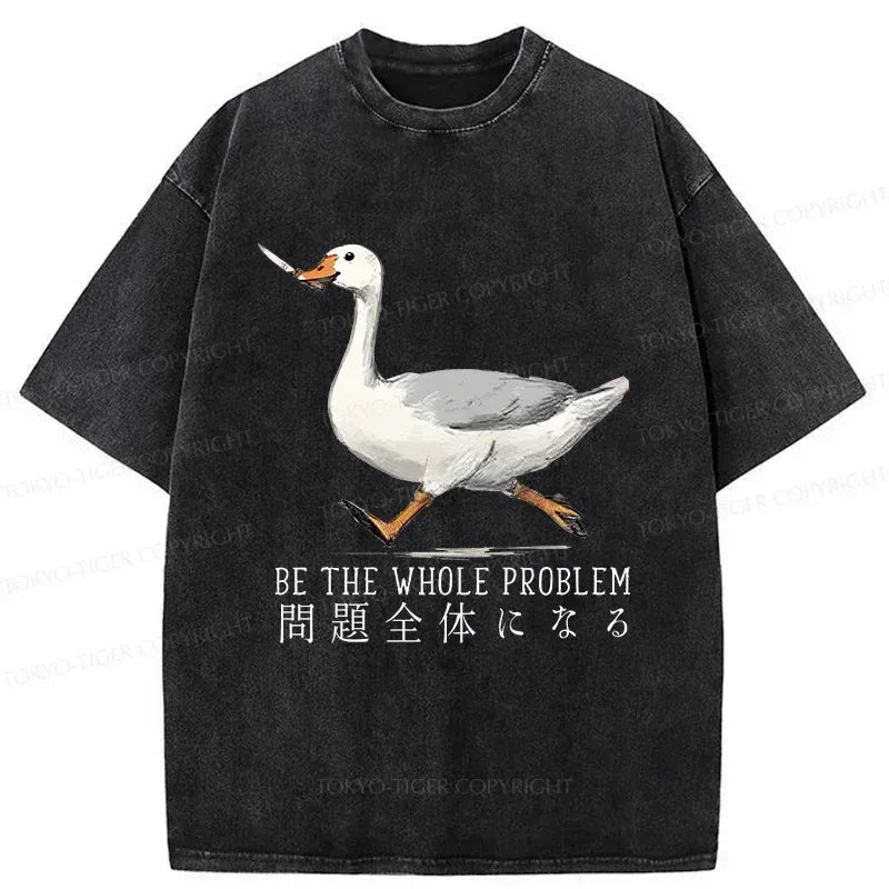 Kyoto-Lion Running Stupid Goose Washed T-Shirt