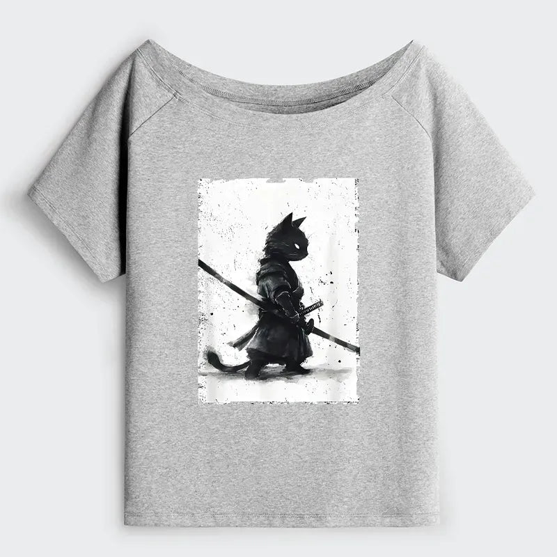 Vintage Cat Samurai Shirt for Vacation Deal