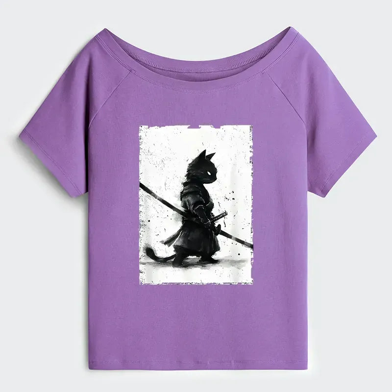 Vintage Cat Samurai Shirt for Vacation Deal