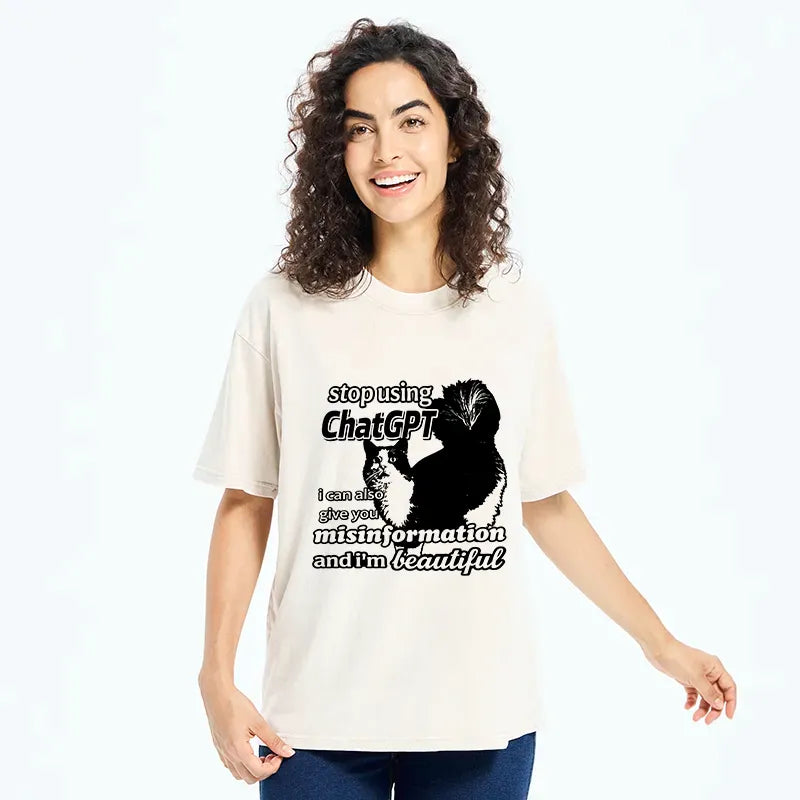 Stop Using Chatgpt Funny T-Shirt for Gift Idea