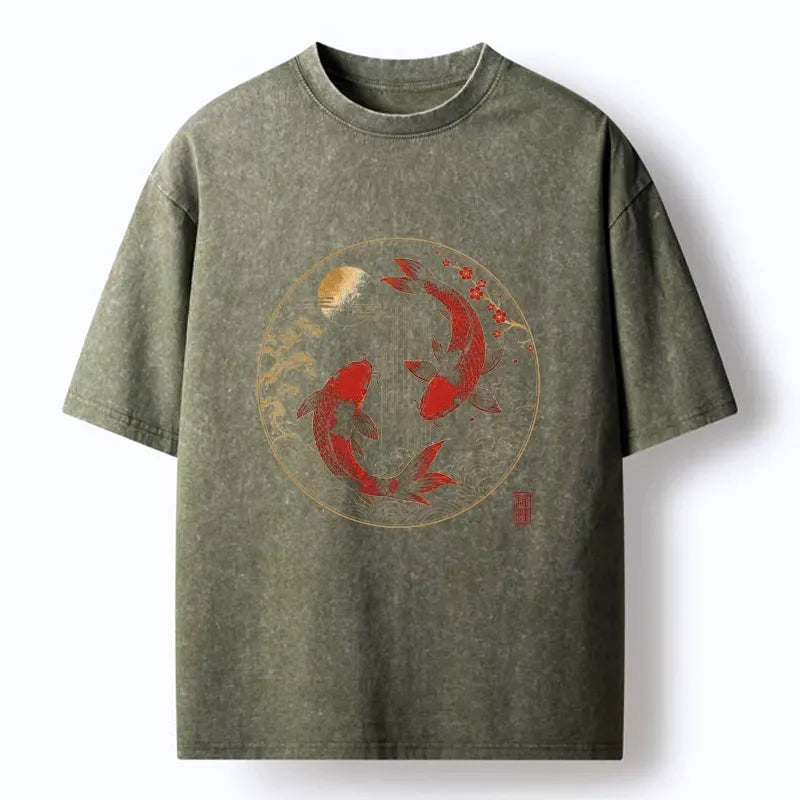 Vintage Washed Koi Fish T-Shirt