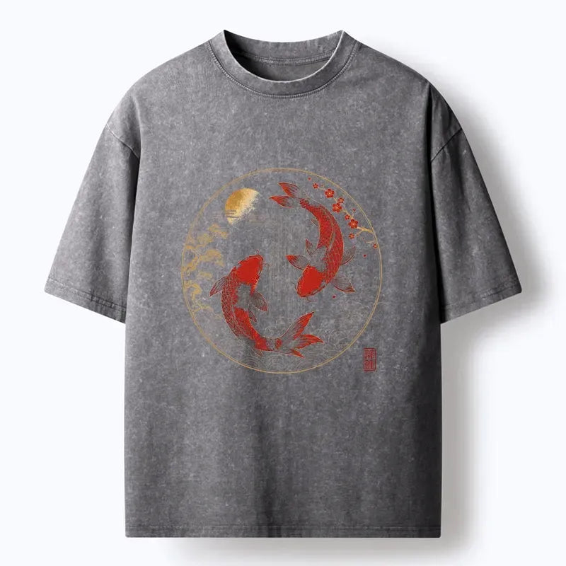 Vintage Washed Koi Fish T-Shirt