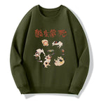 Drunken cats sweatshirt comfortable unisex