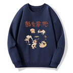 Drunken cats sweatshirt comfortable unisex