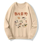 Drunken cats sweatshirt comfortable unisex