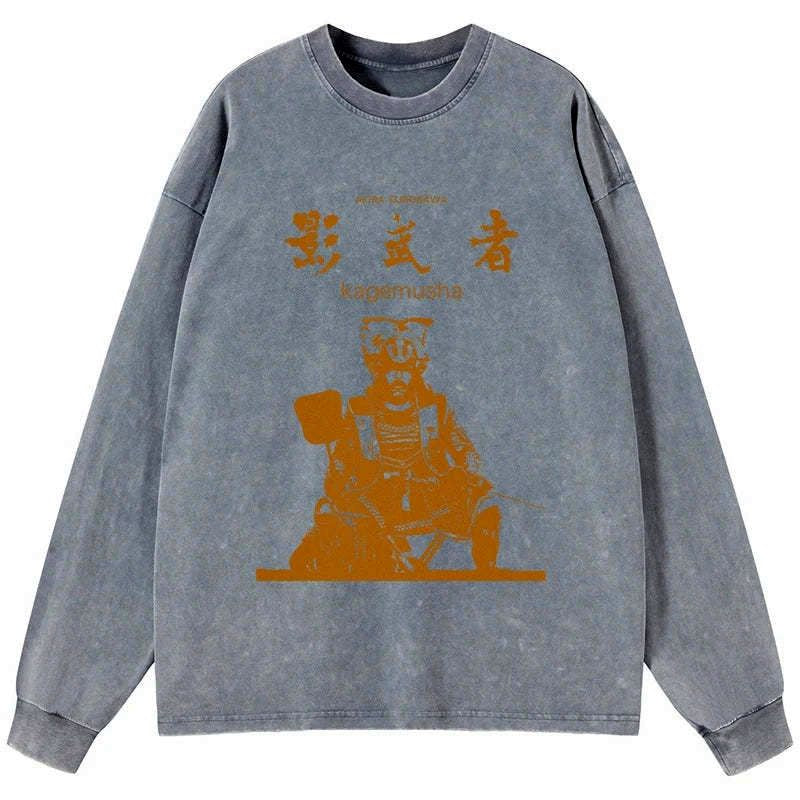 japanese samurai long sleeve t-shirt