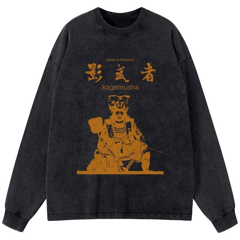 washed samurai t-shirt for men