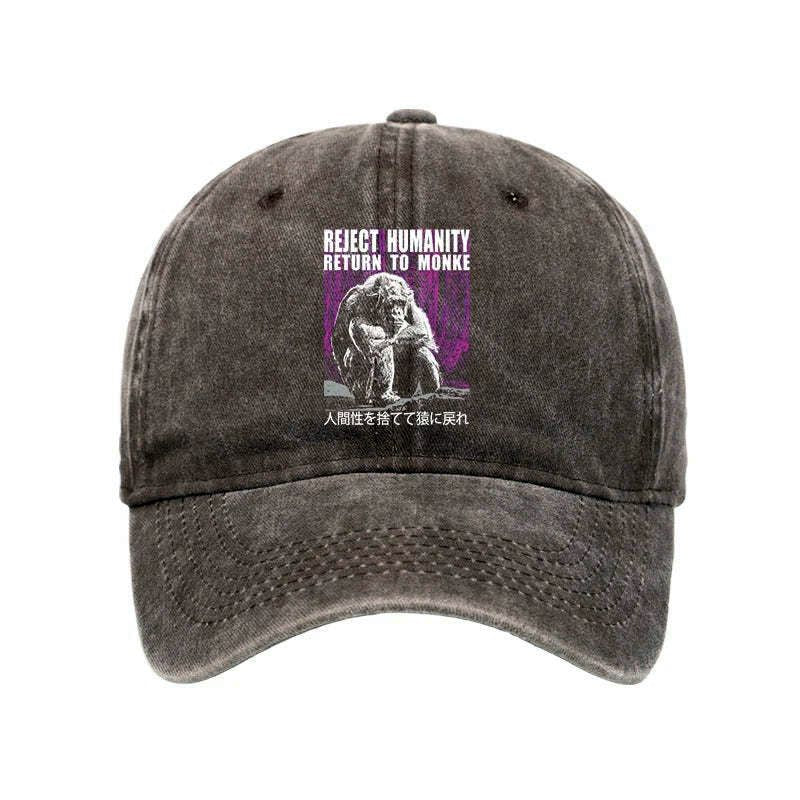 Kyoto-Lion Reject Humanity Return To Monkey Washed Cap