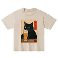 Kyoto-Lion Cat Holding A Glass Of Beer Kids Washed T-Shirt