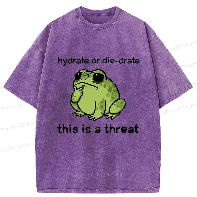 Trendy Frog Meme Washed T-Shirt