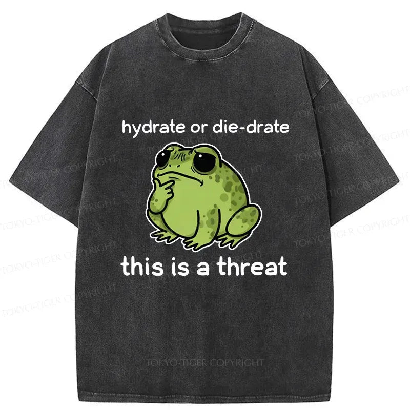 Trendy Frog Meme Washed T-Shirt