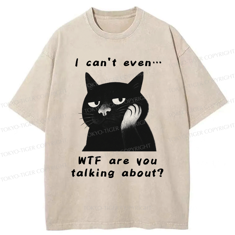Kyoto-Lion The Speechless Cat Washed T-Shirt
