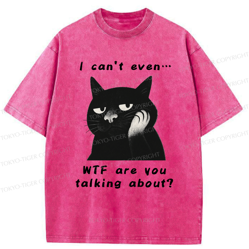 Kyoto-Lion The Speechless Cat Washed T-Shirt