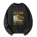 Kyoto-Lion A Grasshopper With A Short Life Washed Sweatshirt